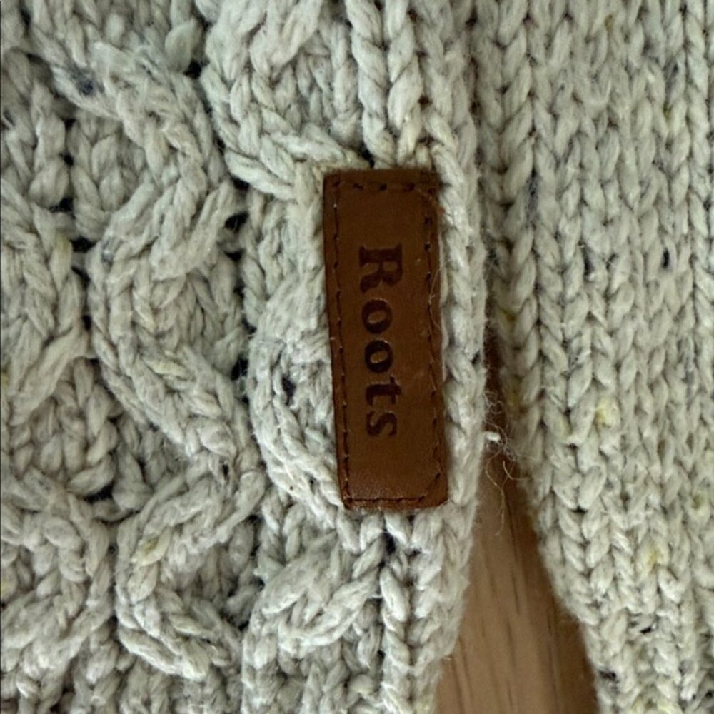 Roots Women's Cable Knit Speckled Sweater - Cream - Womens XS - Picture 3 of 8